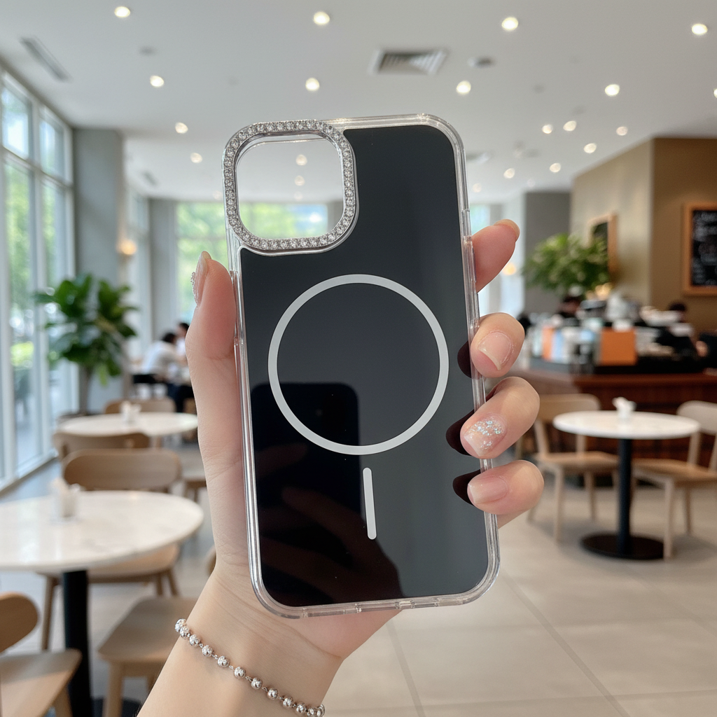 Luxury Black Rhinestone MagSafe Case - Phone Case For iPhone 14