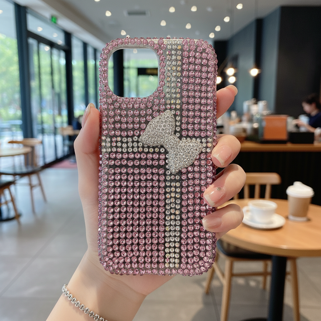 Glitz & Ribbon Elite Case - Pink - Phone Case For iPhone 15 Pro