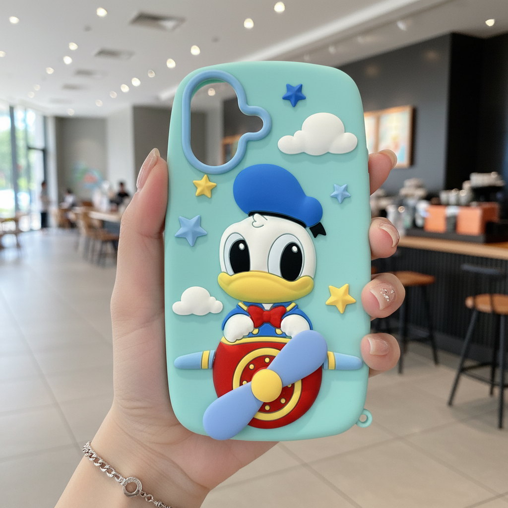 Flying Donald Duck Silicone Phone Case