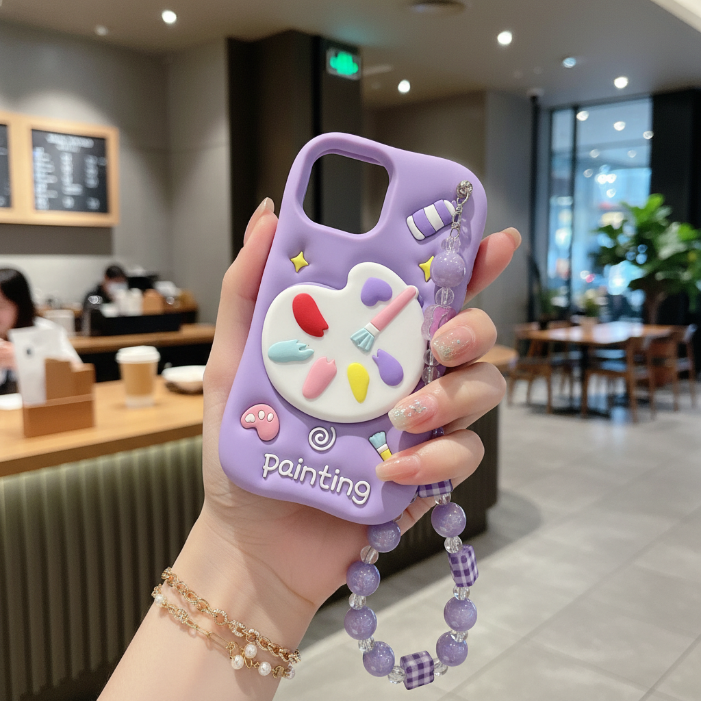 Purple Artist Palette 3D - Phone Case For iPhone 13