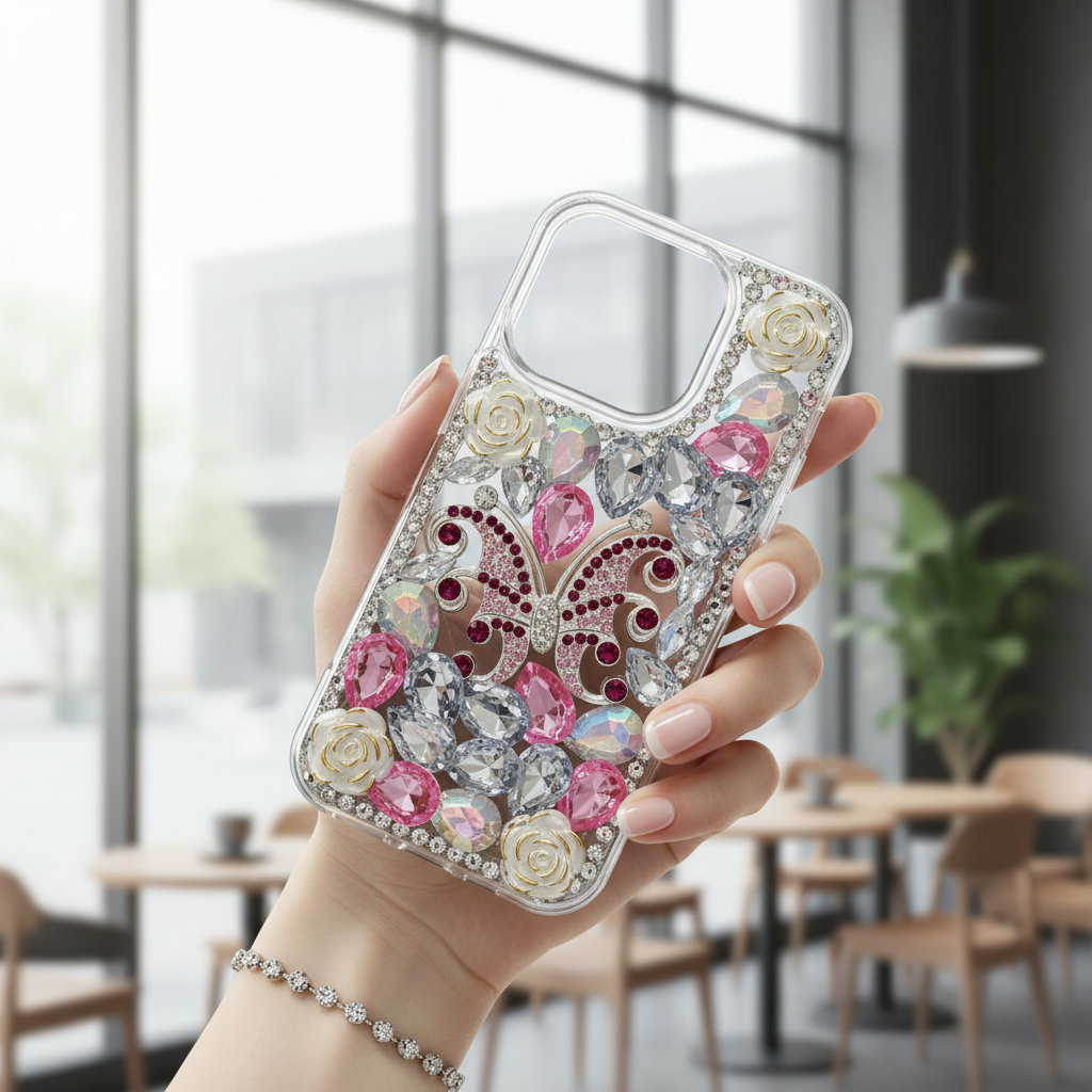 Luxury Crystal Diamond Butterfly Bling Phone Case
