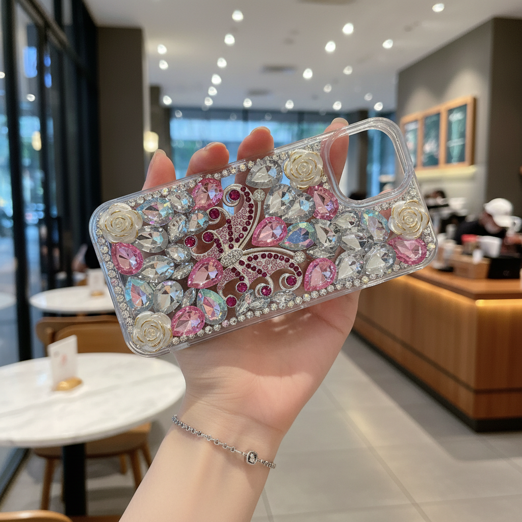 Luxury Crystal Diamond Butterfly Bling Phone Case