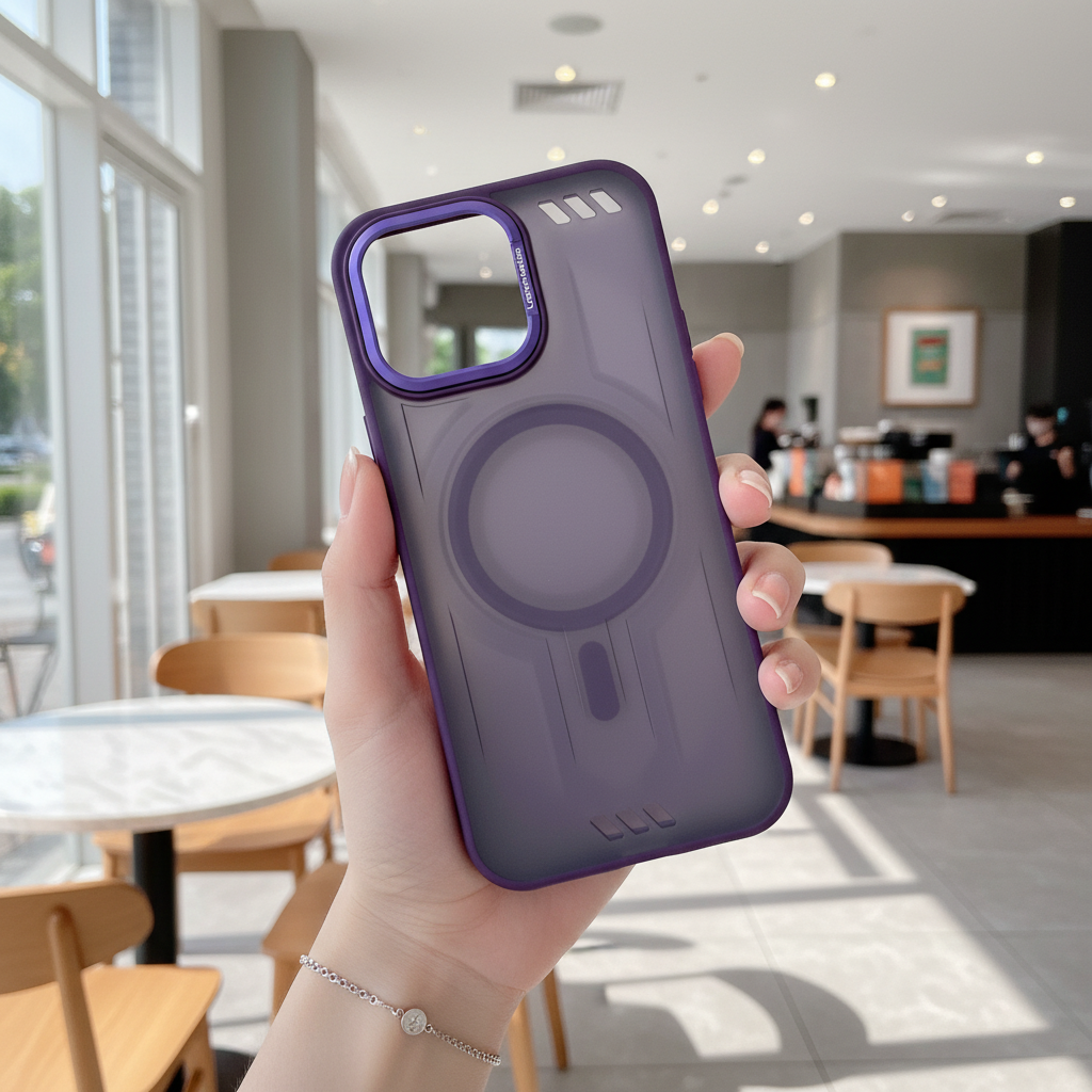 Midnight Purple MagSafe Ring Silicone Case