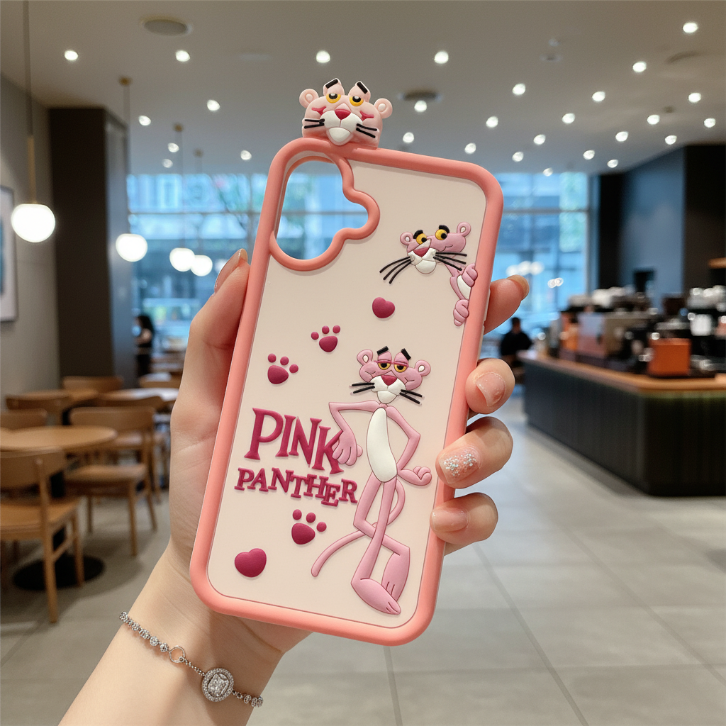 Pink Panther Silicon Phone Case For iPhone