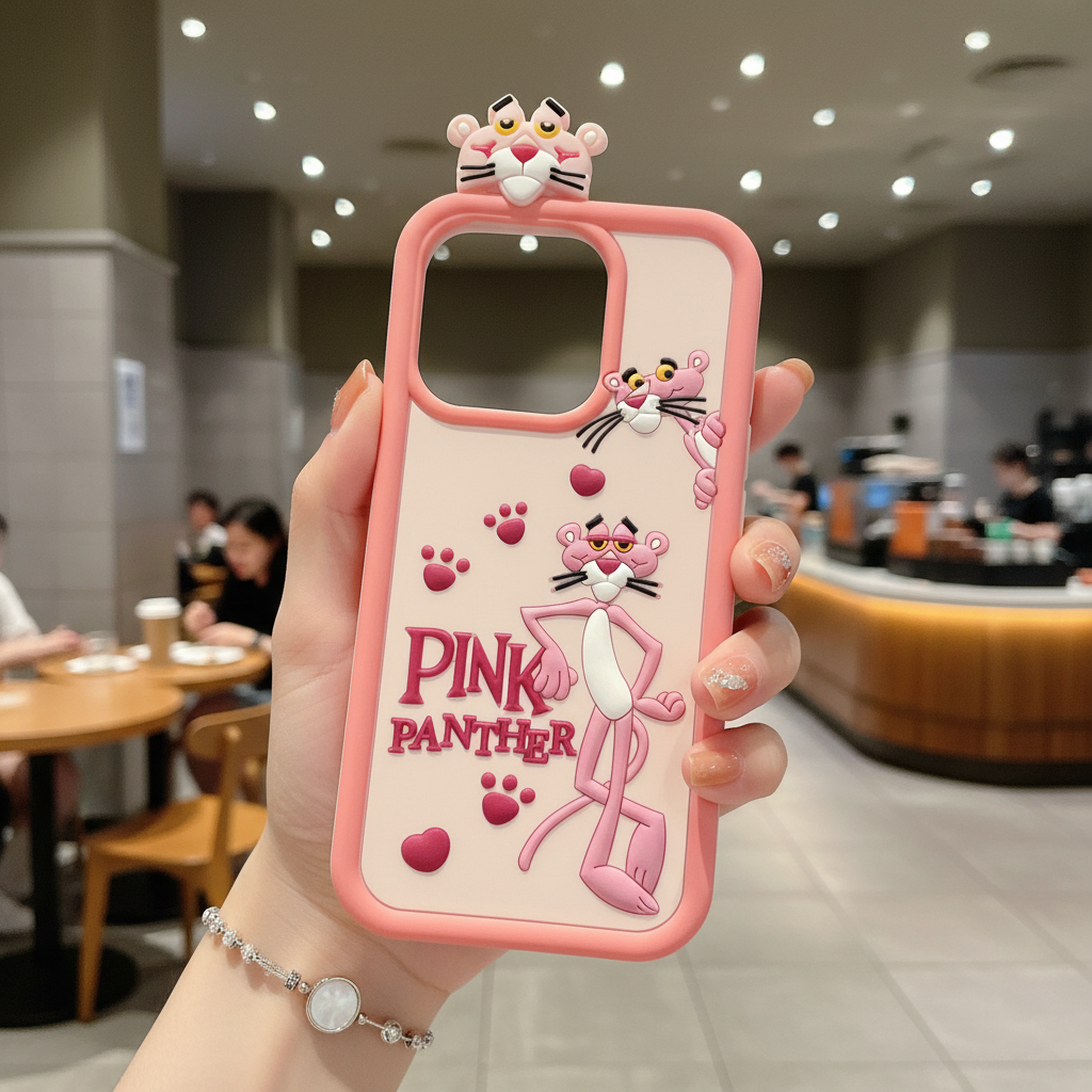 Pink Panther Silicon Phone Case For iPhone