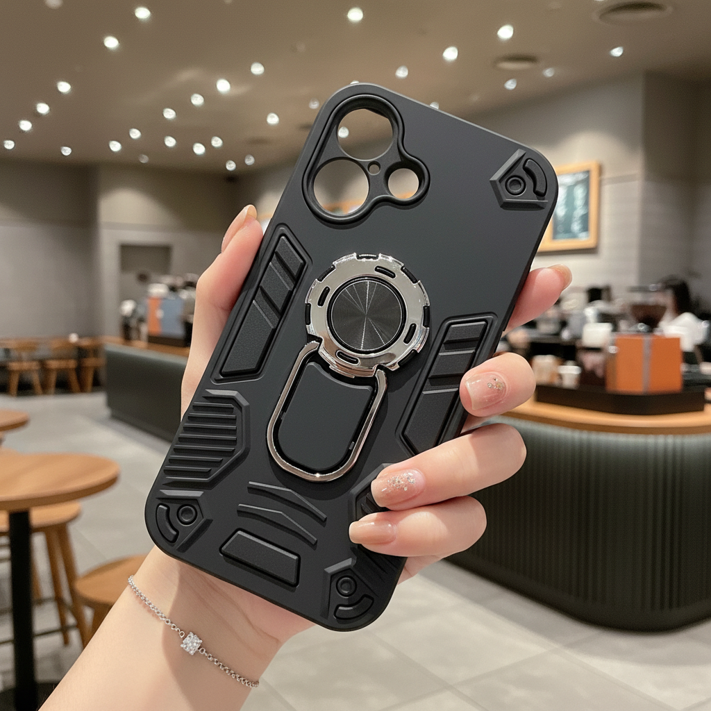 Matte Black Heavy Duty Armor Case - Phone Case For iPhone 16