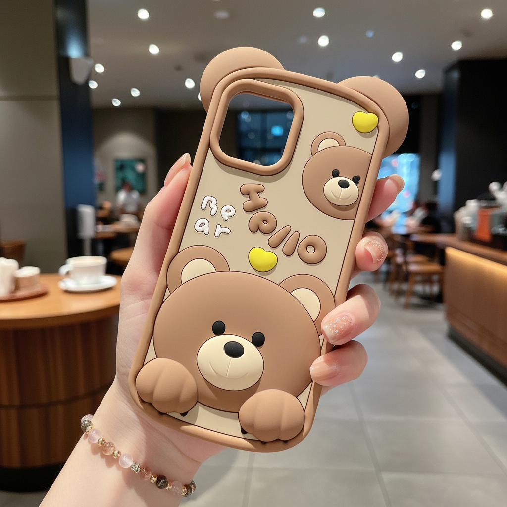Hello Bear Silicon Phone Cases